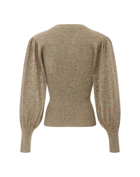 Haselnussfarbener Perlmuttpullover