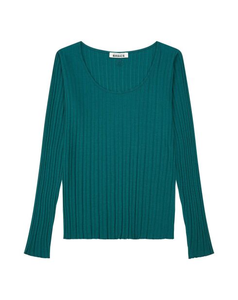 Top de algodón orgánico verde abeto Nora