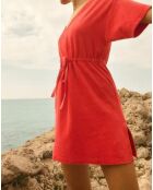 Robe en Coton Bio Portia corail