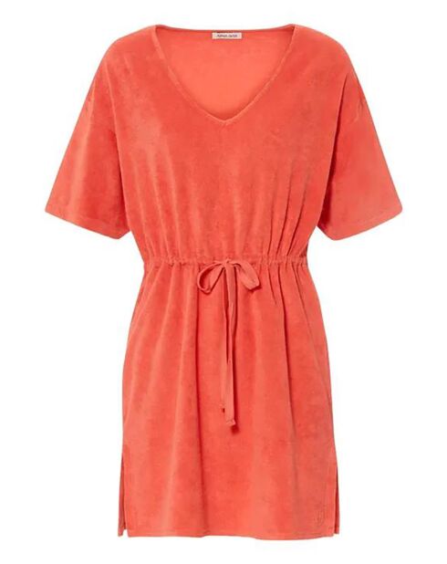 Robe en Coton Bio Portia corail