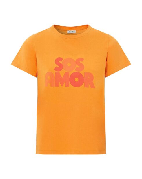 Rosa Apricot T-Shirt aus Biobaumwolle