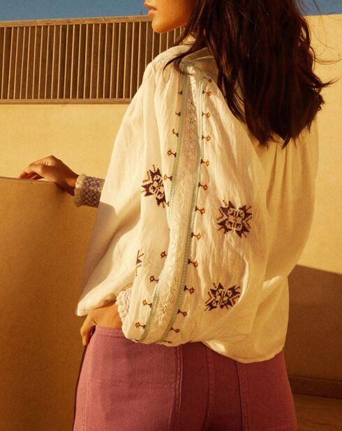 Blouse Thais blanc cassé
