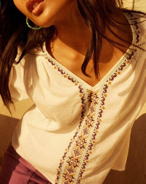 Blouse Thais blanc cassé