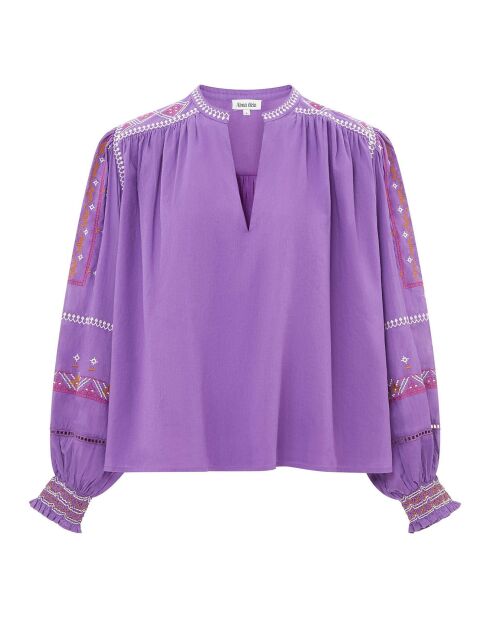 Theos violette Bluse