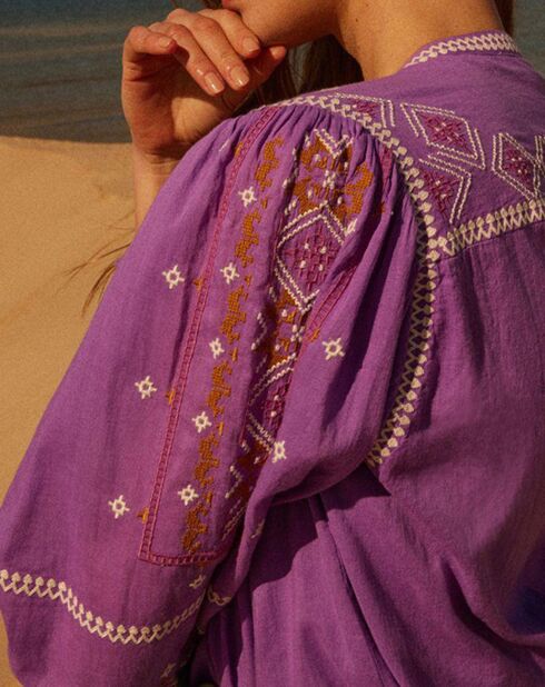 Blouse Theos violette