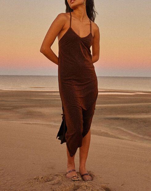 Rotbraunes Slipdress Vega
