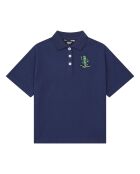 Polo en Coton Bio Ben bleu marine