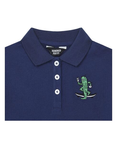 Polo en Coton Bio Ben bleu marine