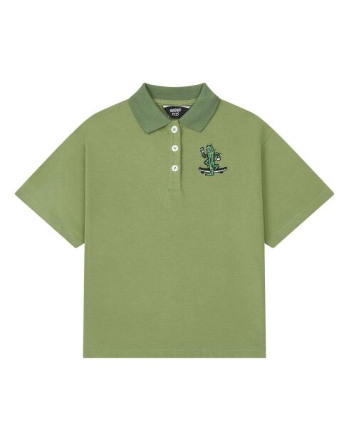 Polo en Coton Bio Ben vert olive
