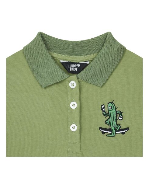 Polo en Coton Bio Ben vert olive