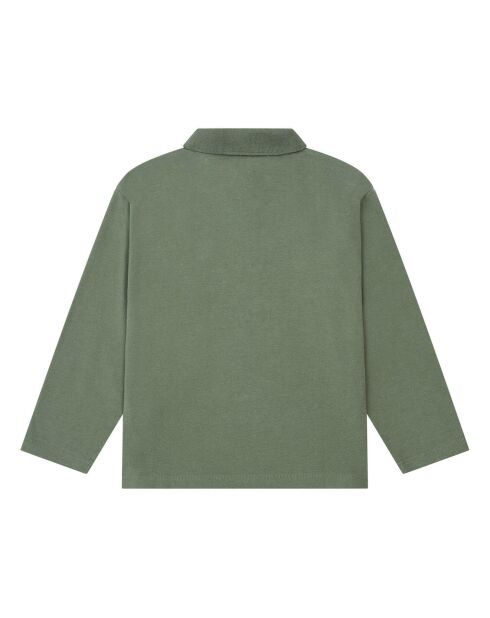 Polo Benny green de manga larga de algodón