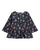 Blouse Ml Flowers bleu marine