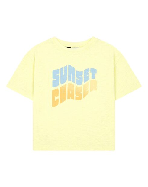 Camiseta Capitol de algodón orgánico amarillo limón