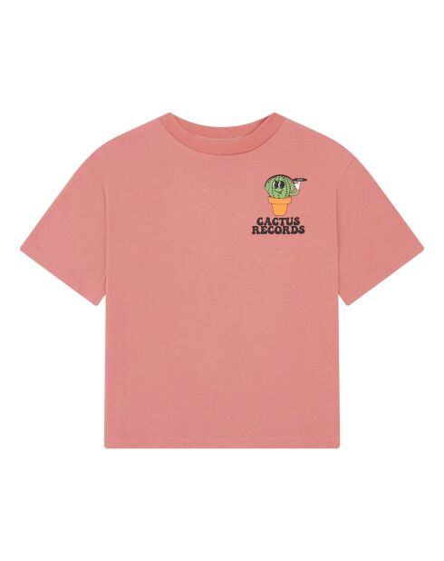 Camiseta de manga corta de algodón rosa Capitol