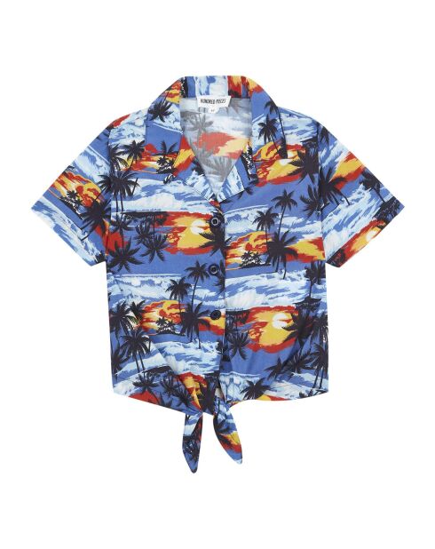 Chemisette Honolulu bleue