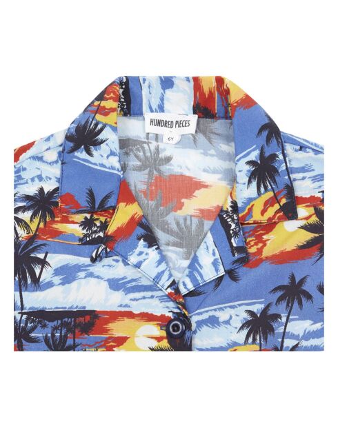 Chemisette Honolulu bleue