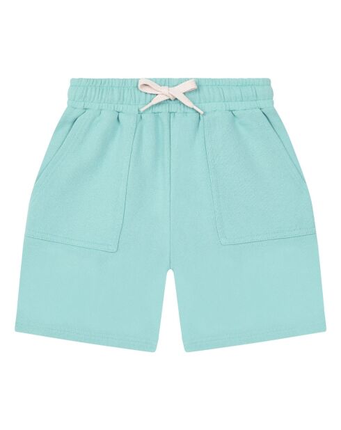 Short en Coton Bio Jerry bleu turquoise
