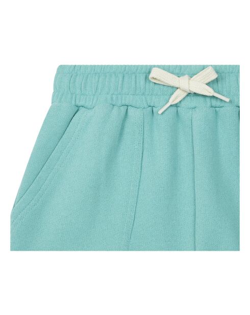 Short en Coton Bio Jerry bleu turquoise