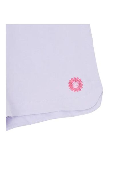 Pantalones cortos Lamii lila en mezcla de algodón