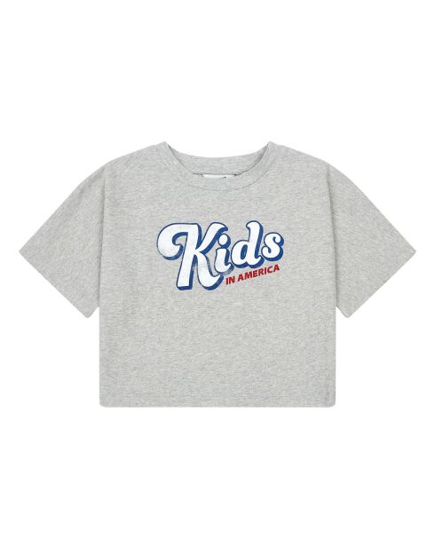 Camiseta Lori de algodón orgánico en gris jaspeado