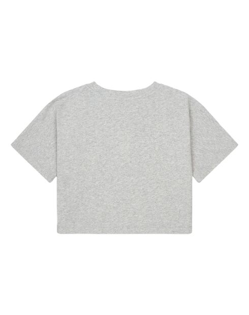 Camiseta Lori de algodón orgánico en gris jaspeado