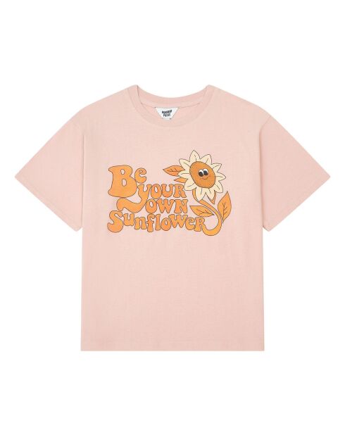 T-Shirt en Coton Bio Lourdes rose poudré