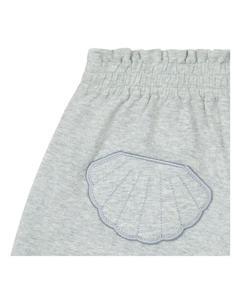 Pantalones cortos Milly de algodón orgánico en gris jaspeado
