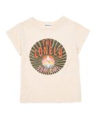 T-Shirt en Coton Bio Navaro rose poudré