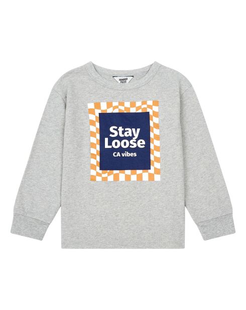 T-Shirt en Coton Bio Player gris chiné