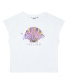 Camiseta blanca de algodón orgánico Tara