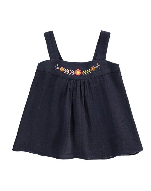 Top Bohflowers bleu encre
