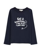 T-Shirt Snowflakes bleu marine