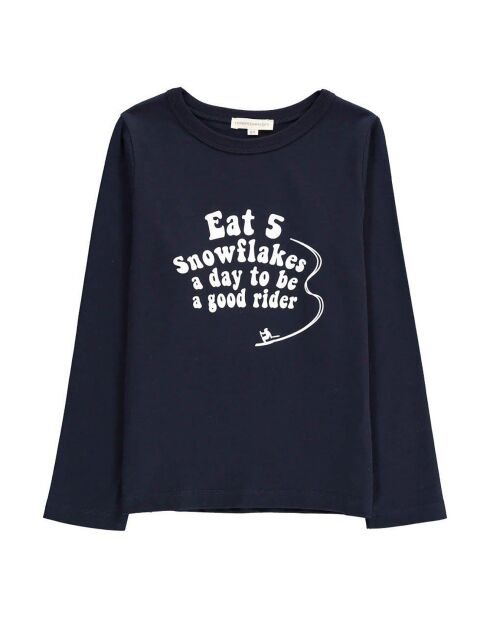 T-Shirt Snowflakes bleu marine