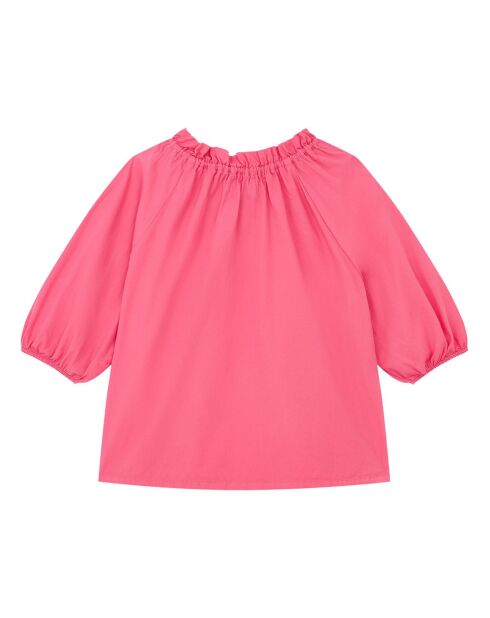 Blusa Vanda rosa fucsia in cotone biologico