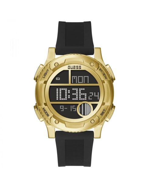Montre Homme Zip en Caoutchouc noire