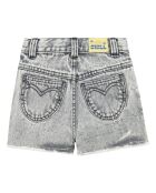 Short en Coton Bio Yeta denim gris