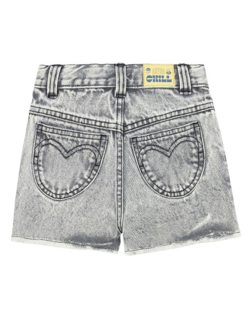 Short en Coton Bio Yeta denim gris