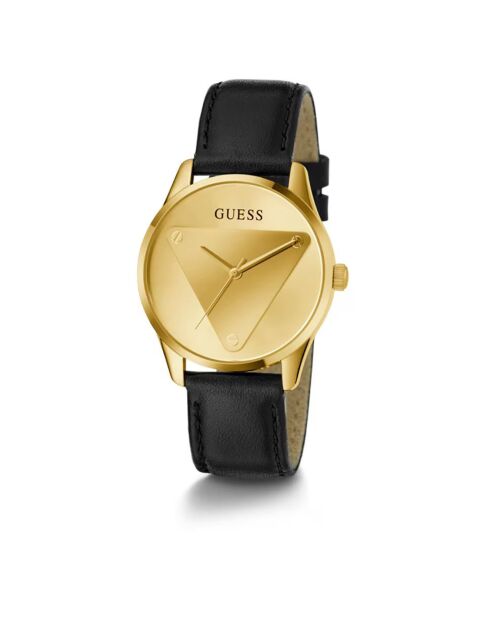 Montre Femme Emblem en Cuir noire