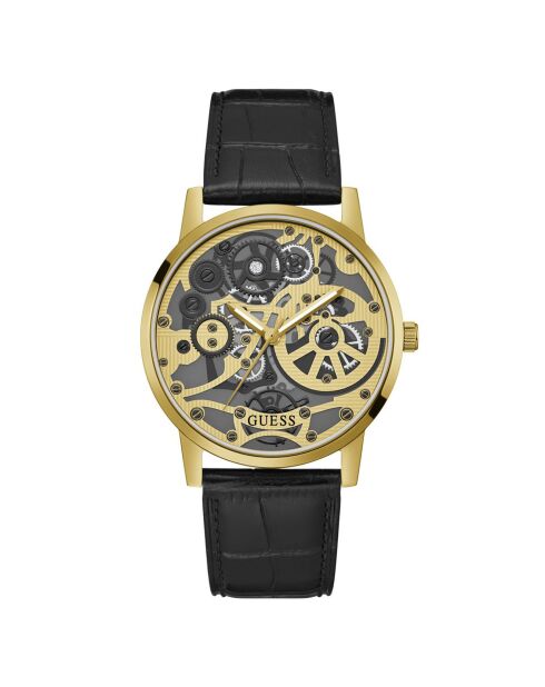 Montre Homme Gadget en Cuir noire