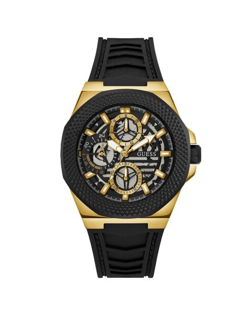 Montre Homme Front en Silicone noire