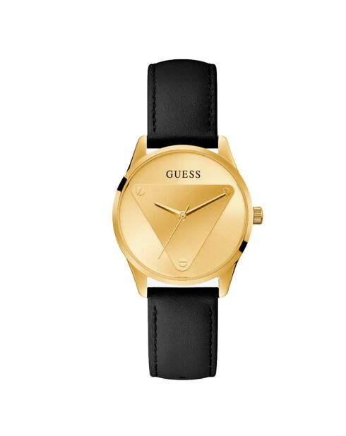 Montre Femme Emblem en Cuir noire