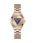 Montre Femme Tri Plaque en Acier rose doré