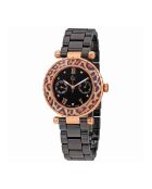 Montre Femme Sport Chic en Acier noire