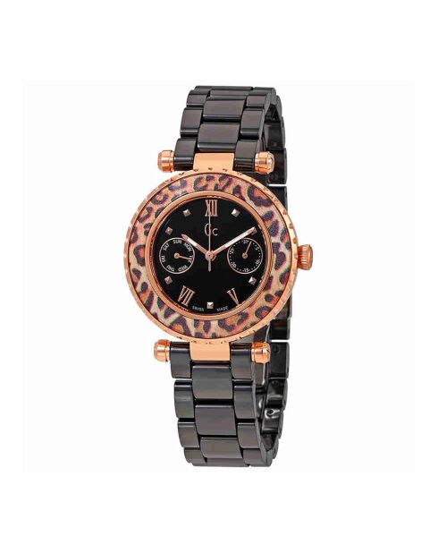 Montre Femme Sport Chic en Acier noire