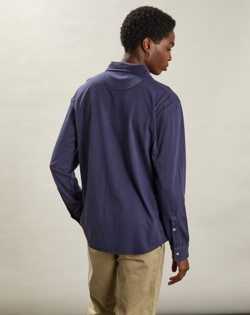 Camicia in jersey blu scuro