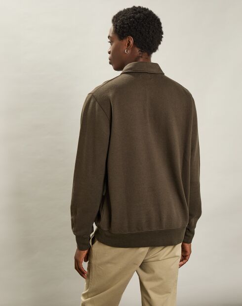 Sweat Polo à Fermeture Éclair camo