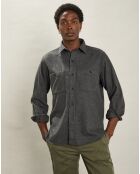 Chemise en Laine mélangée Percey flanelle gris