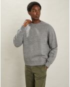 Sweat Équipage gris chiné/bleu marine