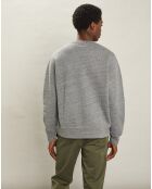 Sweat Équipage gris chiné/bleu marine