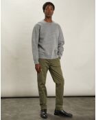 Sweat Équipage gris chiné/bleu marine